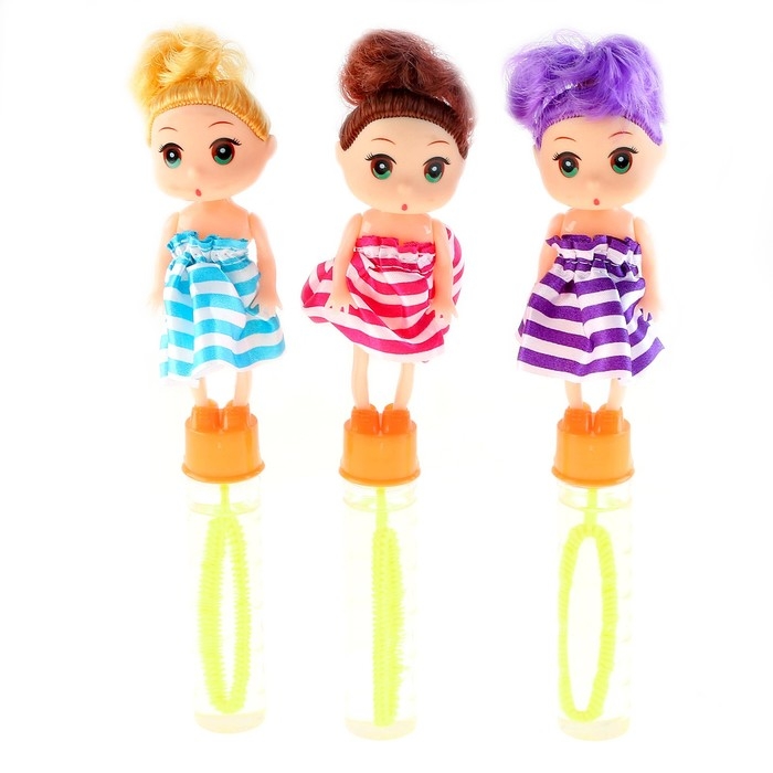 Мыльные пузыри «Кукла», тёмная, 2,5 × 2,5 × 19,5 см Мыльные пузыри «Кукла», тёмная, 2,5 × 2,5 × 19,5 см