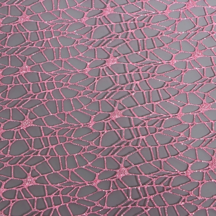 Упаковка для цветов  Упаковка для цветов "Паутинка с глиттером" розовая, 48 см х 4,5 м