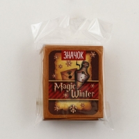 Значок в коробочке новогодний «Magic winter» на Новый год на Новый год, 4,2 х 2,5 см