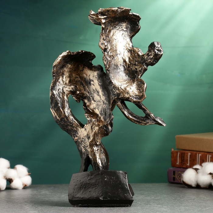 Фигура  Фигура "Пара влюбленная - молодежь" черный с золотом, 30см