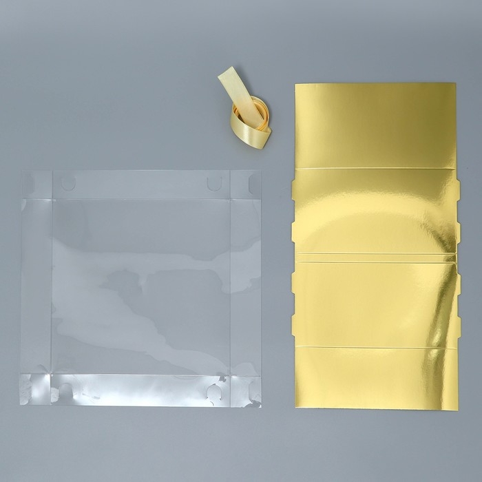 Коробка подарочная складная, упаковка, «Золотая», 20 х 20 х 10 см Коробка подарочная складная, упаковка, «Золотая», 20 х 20 х 10 см