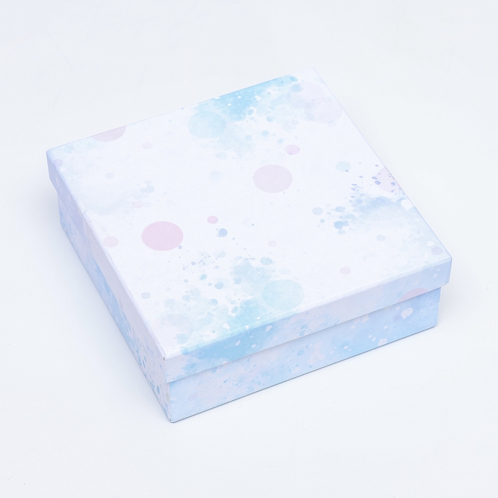 Подарочная коробка квадратная Подарочная коробка квадратная "Небо",13,5 х 13,5 х 5 см