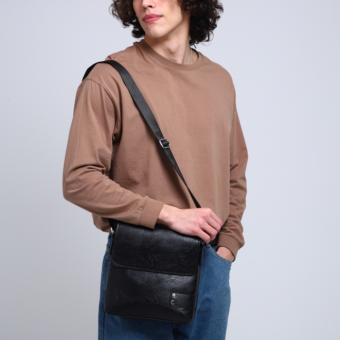 Сумка мужская, цвет чёрный Сумка мужская, цвет чёрный