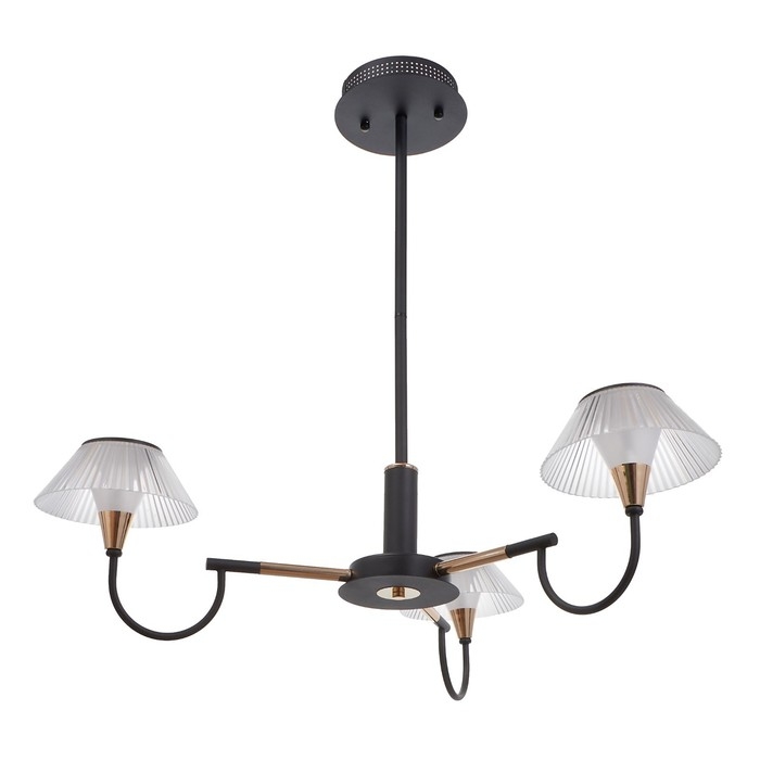 Люстра 1695/3 LED 72Вт 3000-6000К черно-золотой 65х65х26,5 см BayerLux