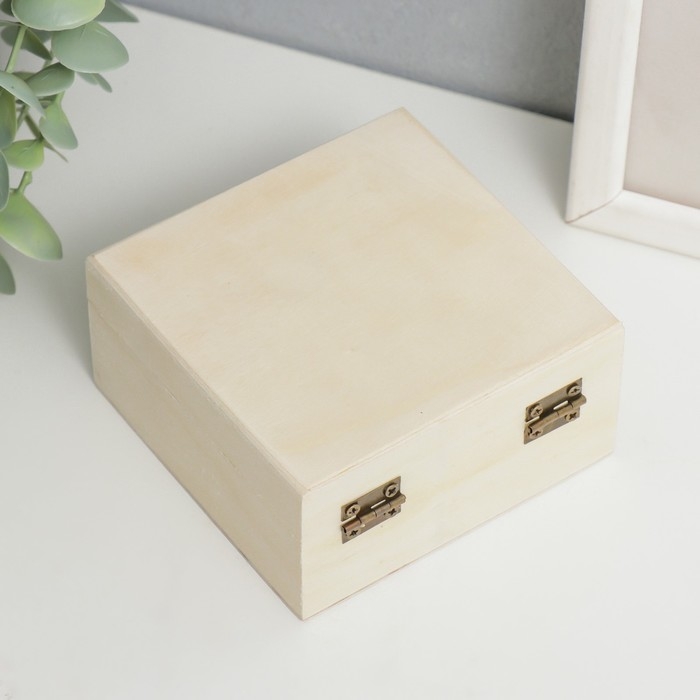 Шкатулка для росписи дерево Шкатулка для росписи дерево "Квадрат" 4,8х10х10 см