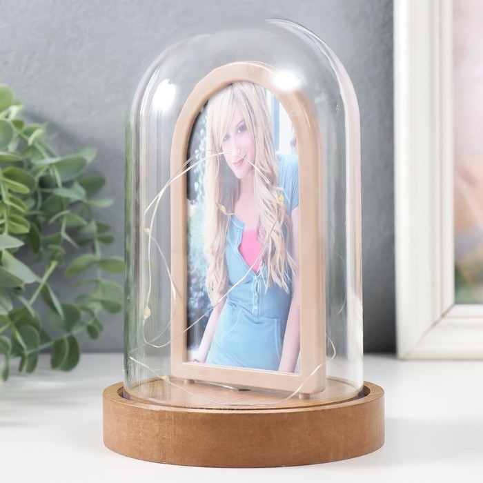 Фоторамка 7х12 см свет  Фоторамка 7х12 см свет "Арка в колбе" от батареек 3хLR1130 11х11х18 см