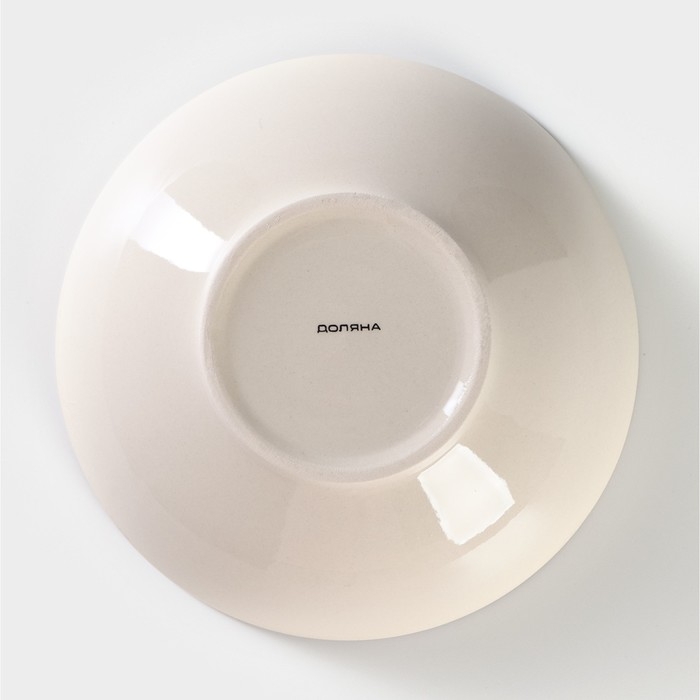 Тарелка керамическая глубокая Доляна «Морской мир», 540 мл, d=18 см, цвет жёлтый