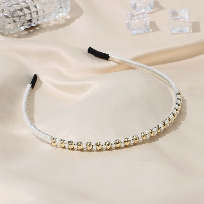 Ободок для волос Ободок для волос "Моника" жемчуг, 0,5 см