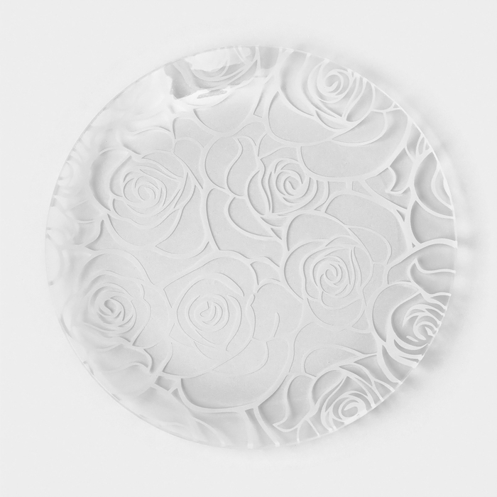 Набор стеклянных тарелок Доляна «Мишель», 7 предметов, цвет белый Набор стеклянных тарелок Доляна «Мишель», 7 предметов, цвет белый