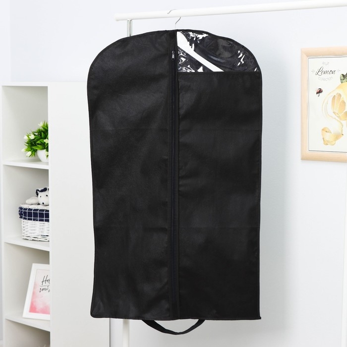 Чехол для одежды, 60×100 см, цвет чёрный Чехол для одежды, 60×100 см, цвет чёрный