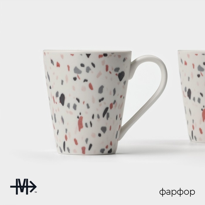 Набор кружек фарфоровых Magistro Terazzo, 350 мл, 2 шт Набор кружек фарфоровых Magistro Terazzo, 350 мл, 2 шт