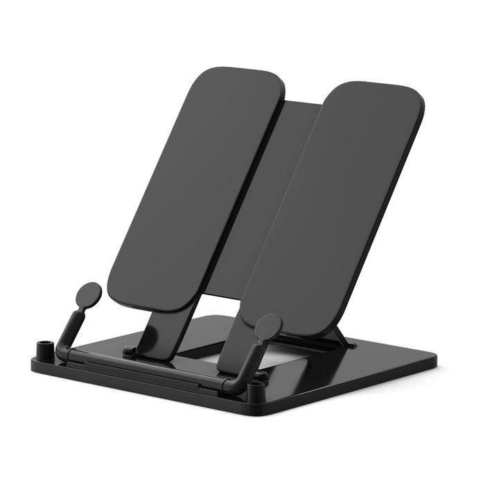 Подставка для книг с фиксатором ErichKrause, пластиковая, чёрная Подставка для книг с фиксатором ErichKrause, пластиковая, чёрная