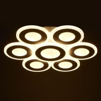 Люстра с ПДУ 671137/6 LED 204Вт диммер 3 режима 3000-6000К белый 50х50х6,5 см BayerLux