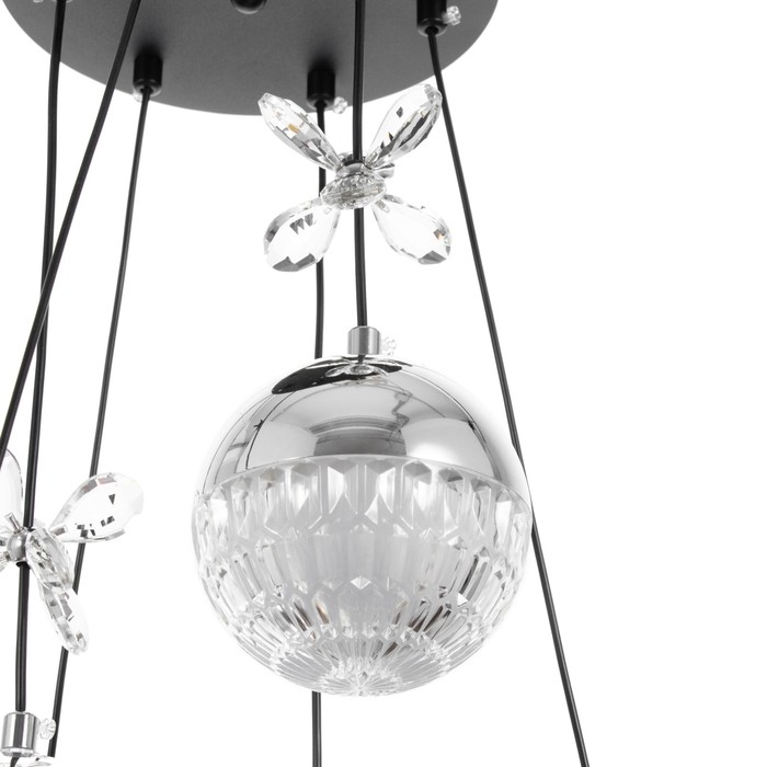 Светильник с ПДУ Светильник с ПДУ "Фиора" LED 140Вт 3000-6000К черный 49х49х15-115 см