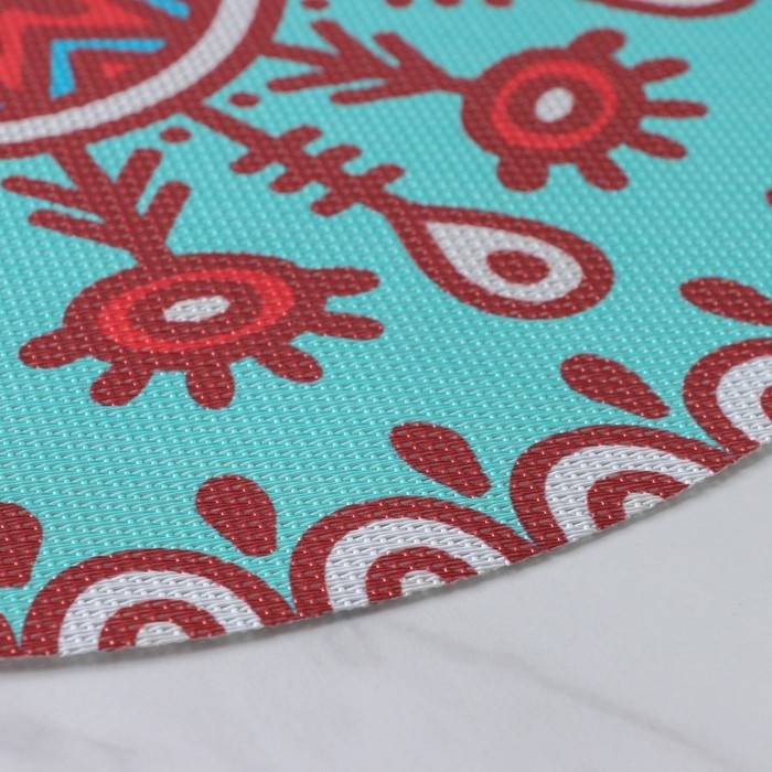 Салфетки сервировочные на стол Доляна «Колли», 4 шт, d=38 см, цвет бирюзовый Салфетки сервировочные на стол Доляна «Колли», 4 шт, d=38 см, цвет бирюзовый