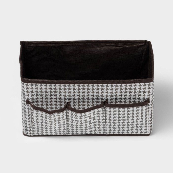 Органайзер для мелочей Доляна «Вилли», 3 кармана, 25×15×12 см, цвет коричневый Органайзер для мелочей Доляна «Вилли», 3 кармана, 25×15×12 см, цвет коричневый