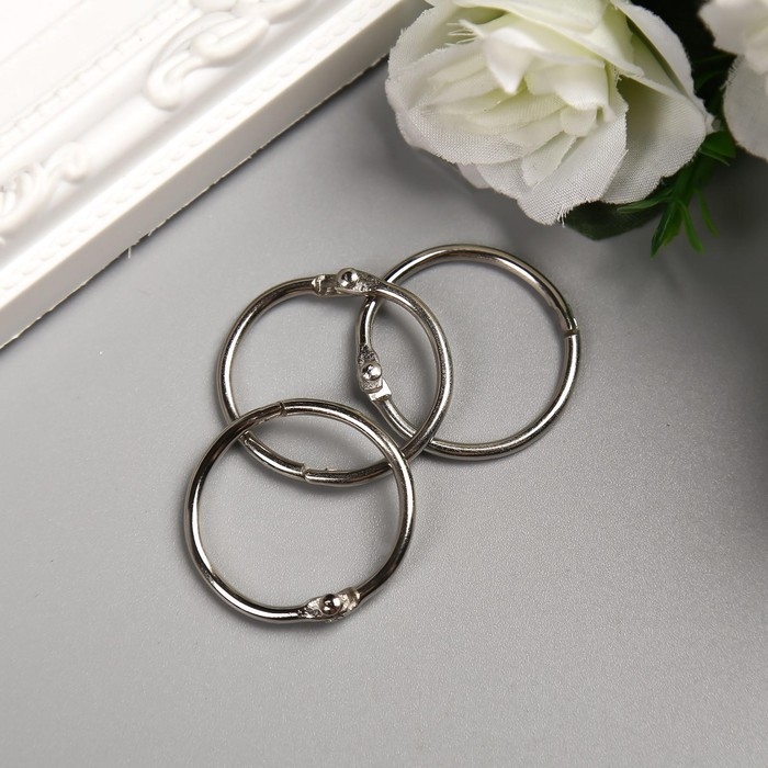 Кольца для творчества (для фотоальбомов) Кольца для творчества (для фотоальбомов) "Золото/Серебро" внутр. d= 2,5 см внешн. d=3 см набор 10 шт