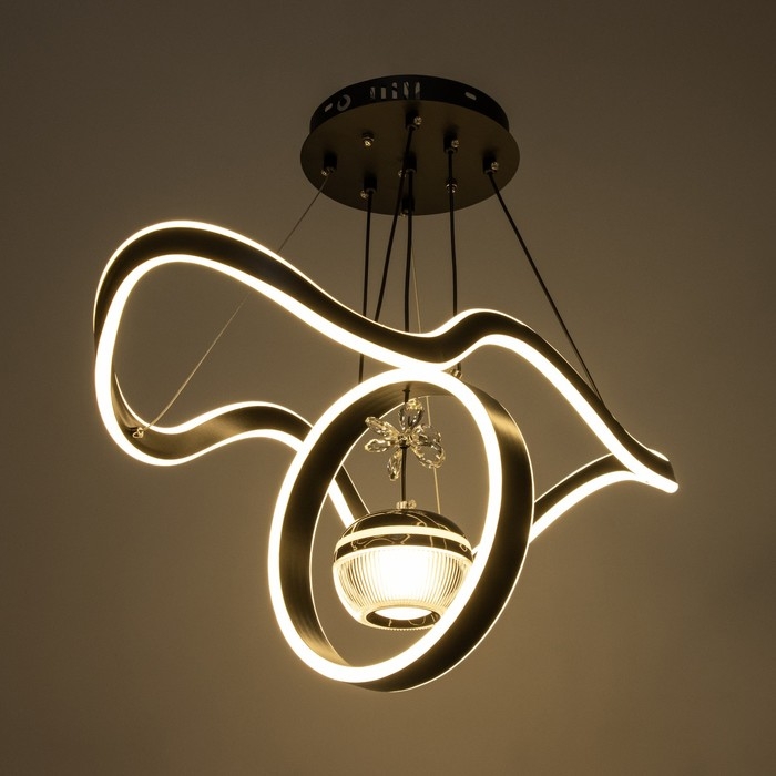 Светильник с ПДУ Светильник с ПДУ "Вива" LED 180Вт 3000-6000К черный 63х29х15-115 см