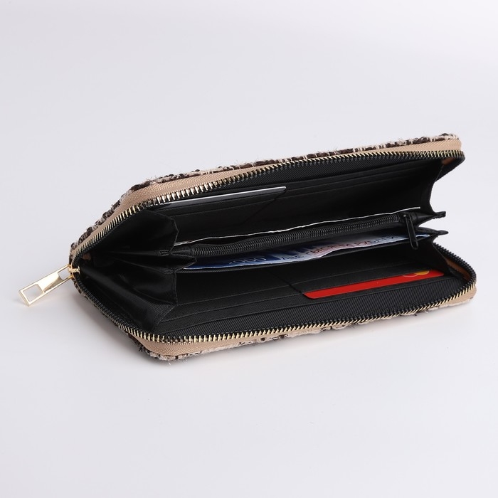 Кошелёк женский на молнии, цвет коричневый Кошелёк женский на молнии, цвет коричневый