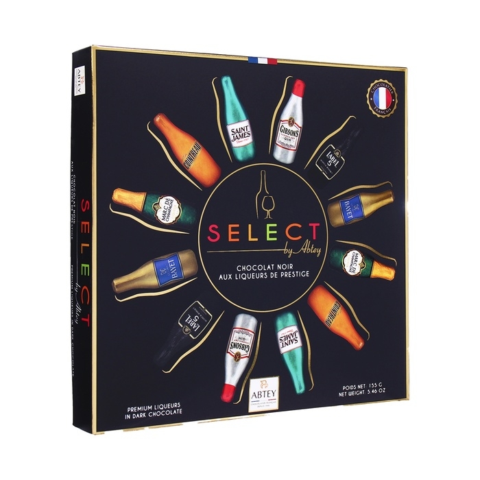 Новый год. Шоколад фигурный BOÎTE SELECT BY ABTEY, с алкогольной начинкой, ассорти, 13 г Новый год. Шоколад фигурный BOÎTE SELECT BY ABTEY, с алкогольной начинкой, ассорти, 13 г