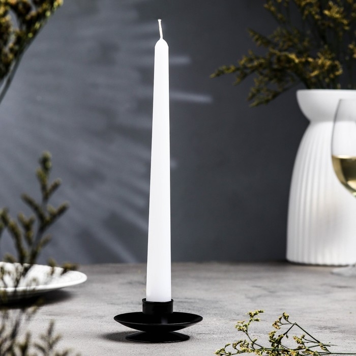 Подсвечник Подсвечник "Лотос 2Н" металл на 1 свечу, 7,5х2,5 см, черный