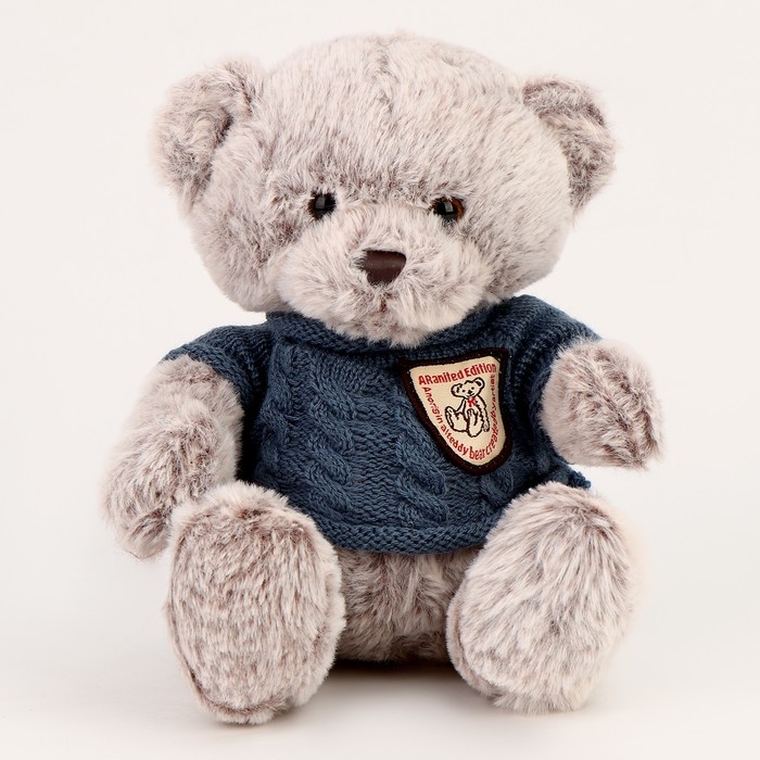 Мягкая игрушка «Медвежонок», 20 см, в кофте, цвет серый Мягкая игрушка «Медвежонок», 20 см, в кофте, цвет серый
