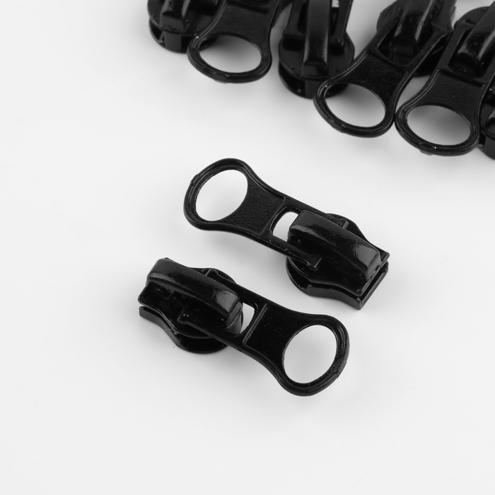 Бегунок автоматический для водонепроницаемой молнии «Спираль», реверсивный, №5, 10 шт, цвет чёрный Бегунок автоматический для водонепроницаемой молнии «Спираль», реверсивный, №5, 10 шт, цвет чёрный