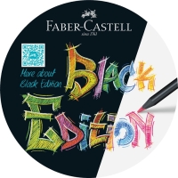 Карандаши цветные Faber-Castell Black Edition 12 цветов, cверхмягкий грифель, трехгранные, чёрное дерево, в картонной коробке, 116412