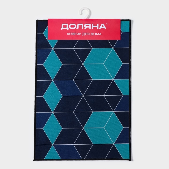 Коврик для дома Доляна «Бурлеск», 40×60 см, цвет синий Коврик для дома Доляна «Бурлеск», 40×60 см, цвет синий