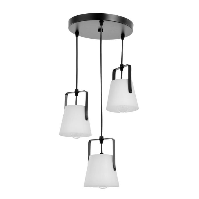 Светильник ЭкономСвет подвесной Нэнси 3х25Вт Е27 черный 33х33х20(75)см