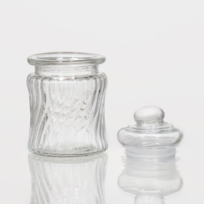 Банка стеклянная для сыпучих продуктов «Круговорот», 280 мл, 7,5×12,5 см