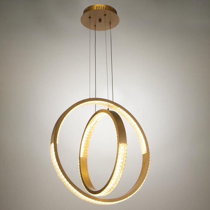Люстра BayerLux с ПДУ 1544/2 LED 120Вт 3000-6000К диммер золото d.50см