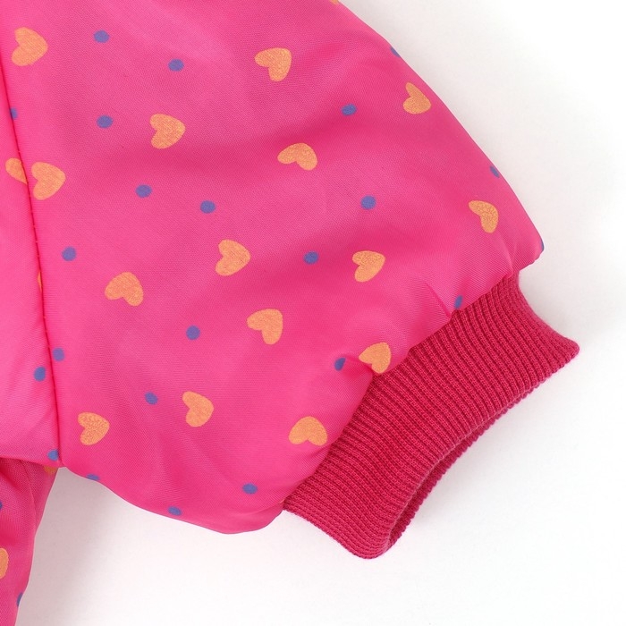 Комбинезон  Комбинезон "нежный путь" на меховом подкладе, размер M (ДС 30, ОШ 30, ОГ 40 см), розовый   961465