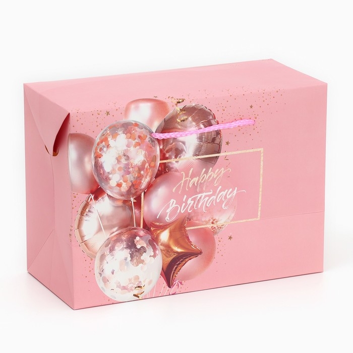 Пакет—коробка, подарочная упаковка, «Happy birthday», 28 х 20 х 13 см Пакет—коробка, подарочная упаковка, «Happy birthday», 28 х 20 х 13 см