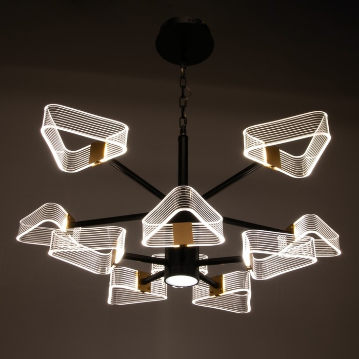 Люстра 1702/10 LED 204Вт 3000-6000К черный 95х95х80 см BayerLux