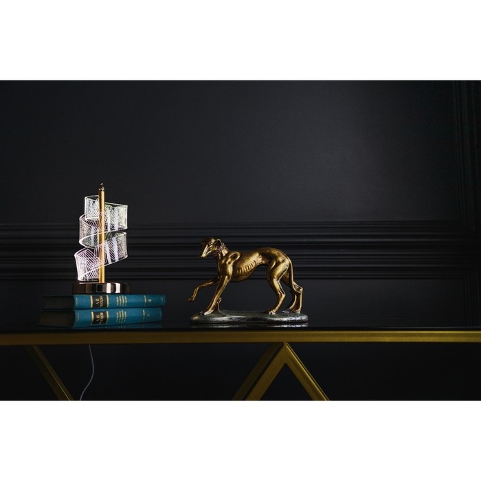 Настольная лампа Настольная лампа "Спираль" LED 5Вт золото 11х11х25 см RISALUX