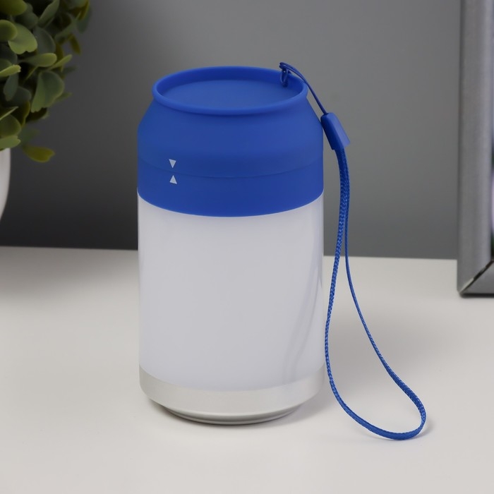 Ночник Ночник "Фоси" LED 5 режимов от батареек 3хААА бело-синий 6,5х6,5х11,5 см