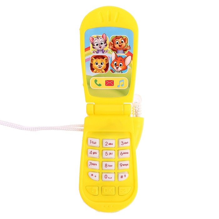 Музыкальный телефон «Зверюшки», русская озвучка, световые эффекты, работает от батареек, МИКС Музыкальный телефон «Зверюшки», русская озвучка, световые эффекты, работает от батареек, МИКС