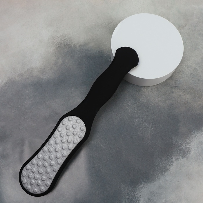 Пилка для ног, лазерная,с прорезиненной ручкой, двусторонняя, 25,8 см, цвет чёрный Пилка для ног, лазерная,с прорезиненной ручкой, двусторонняя, 25,8 см, цвет чёрный