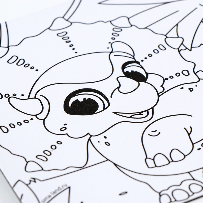 Магнит-раскраска «Дино», 10 × 10 см Магнит-раскраска «Дино», 10 × 10 см