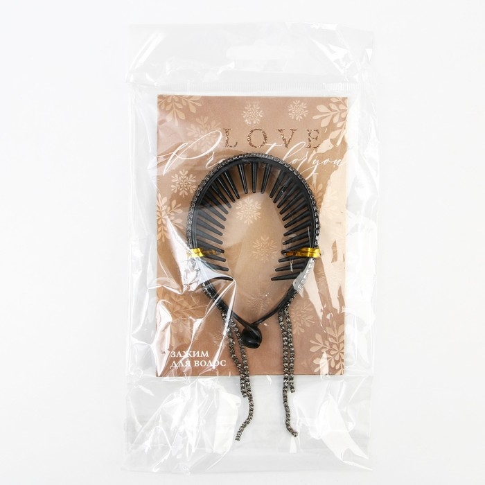 Заколка для волос со стразами «Present for you», 12.5 х 7 х 1.5 см Заколка для волос со стразами «Present for you», 12.5 х 7 х 1.5 см