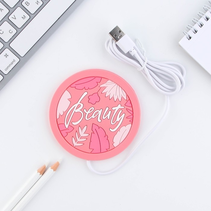 Подставка для кружки USB «Beauty», 10 х 10 см. Подставка для кружки USB «Beauty», 10 х 10 см.