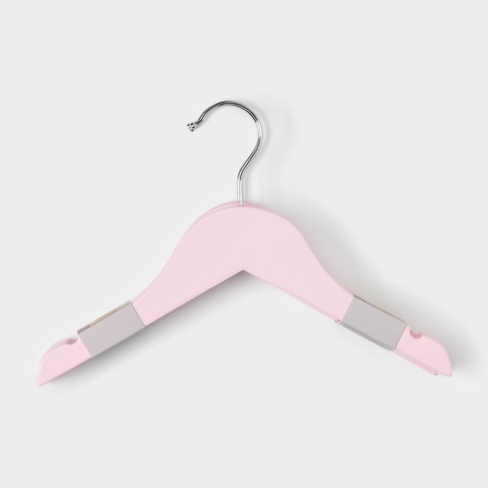 Плечики - вешалки для одежды LaDо́m, 3 шт, детские, 27×18 см, цвет розовый Плечики - вешалки для одежды LaDо́m, 3 шт, детские, 27×18 см, цвет розовый