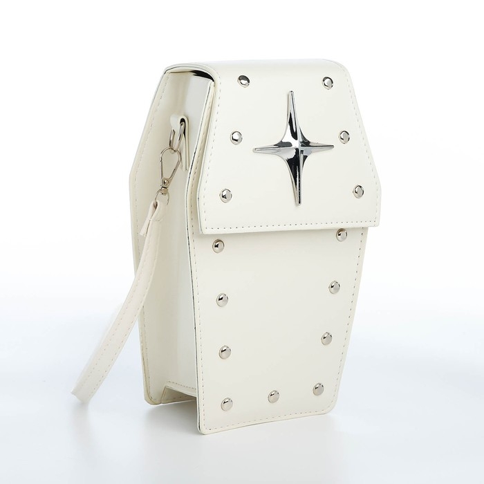 Сумка молодёжная на магните, цвет белый Сумка молодёжная на магните, цвет белый