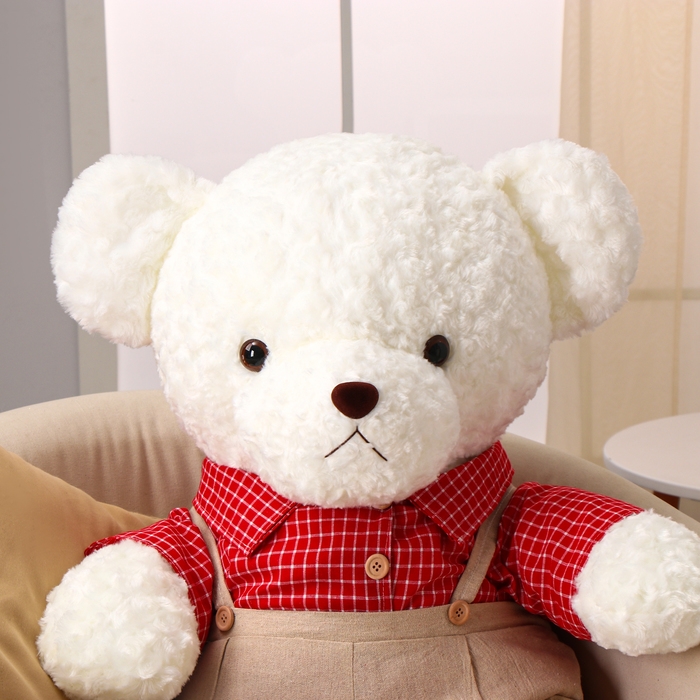 Мягкая игрушка «Медведь», в красной рубашке, 100 см, цвет белый Мягкая игрушка «Медведь», в красной рубашке, 100 см, цвет белый