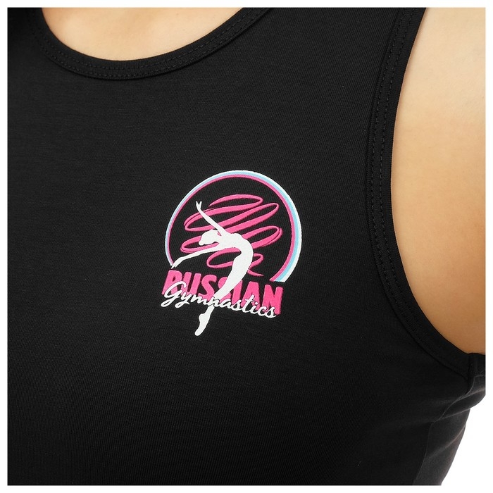 Майка-борцовка для гимнастики и танцев Grace Dance, р. 40, цвет чёрный Майка-борцовка для гимнастики и танцев Grace Dance, р. 40, цвет чёрный