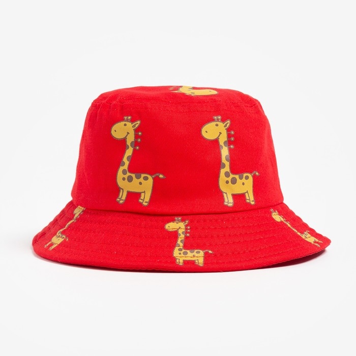 Панама детская MINAKU Панама детская MINAKU "Жирафик", р-р 50, цв. красный