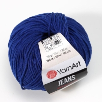 Пряжа "Jeans" 55% хлопок, 45% акрил 160м/50гр (54 темно-синий) Пряжа "Jeans" 55% хлопок, 45% акрил 160м/50гр (54 темно-синий)
