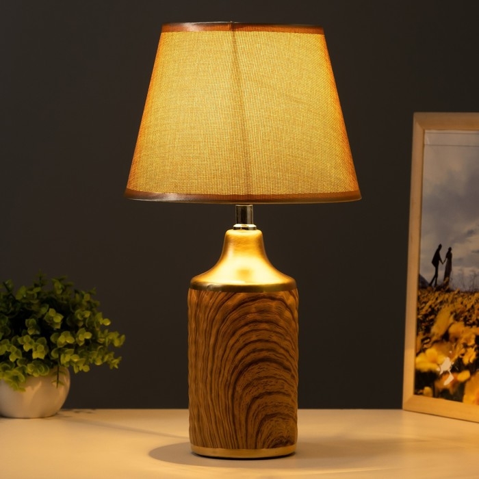 Настольная лампа Настольная лампа "Аннет" E14 40Вт коричневый 23х23х41 см RISALUX