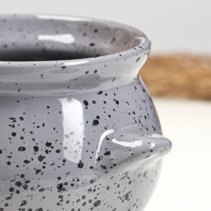 Горшок керамический для запекания №6, 0,65л / 12х12см, туман Горшок керамический для запекания №6, 0,65л / 12х12см, туман